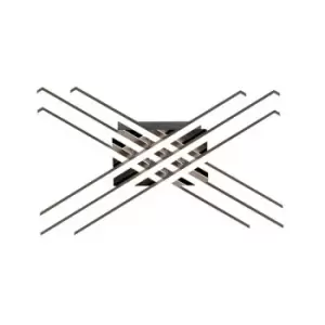 Image of Zumalinelighting - Zumaline Cross Integrated LED Semi Flush Light, Chrome, 4000K, 3800Lm