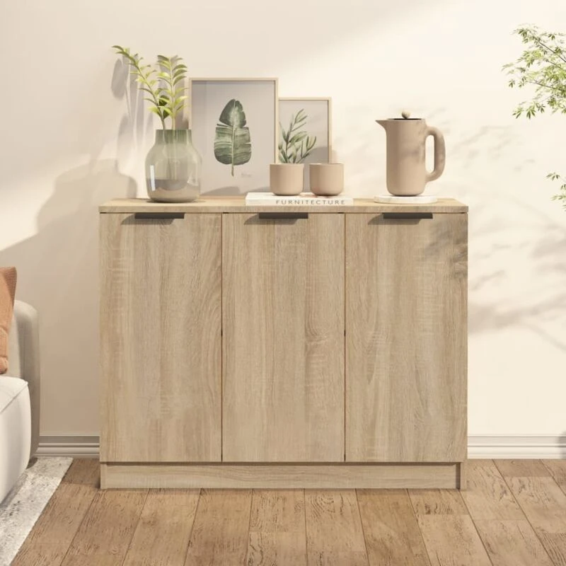 Image of VIDAXL Sideboard Sonoma Oak 90.5x30x70cm Engineered Wood vidaXL 8720286965009