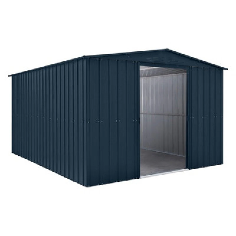 Image of 10' x 12' Globel Anthracite Grey Apex Metal Shed (3.08m x 3.72m)