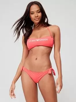 Image of Emporio Armani Bodywear Logo Bikini Set - Orange Size M Women