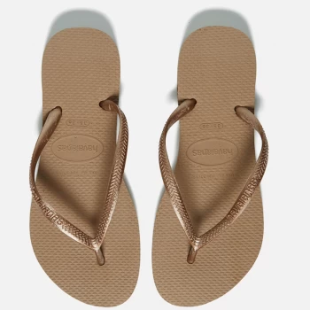 Image of Havaianas Womens Slim Flip Flops - Rose Gold - UK 5