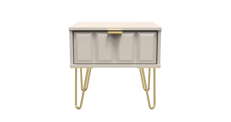 Image of Ready Assembled 2 U Metro 1 Drawer Bedside (Ready Assembled) in Taupe Size: Small Taupe Unisex Small