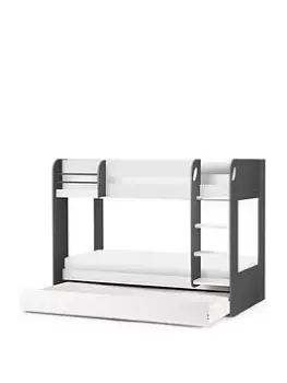 Image of Julian Bowen Mars Bunk and Pull Out Underbed - Charcoal/White, Black