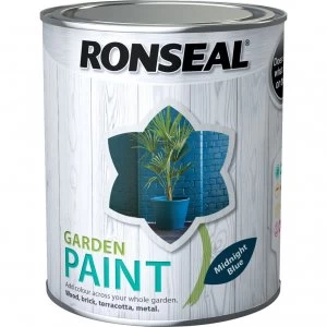 Image of Ronseal General Purpose Garden Paint Midnight Blue 750ml