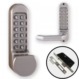 Image of Borg 5153 Combination Both Sides Flat Knob and Handle + Euro Lock
