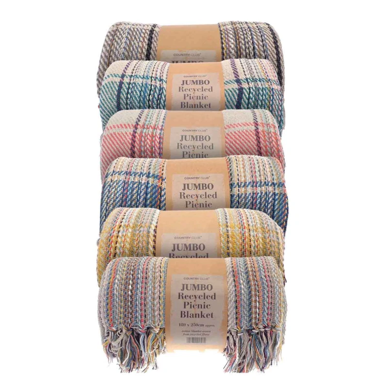 Image of Country Club Jumbo Picnic Blanket 180X250Cm Assorted