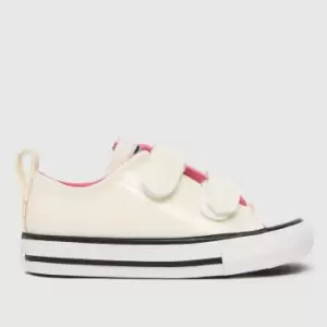 Image of Converse Silver All Star Lo 2v Glitter Girls Toddler Trainers