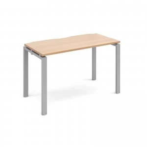 Image of Adapt II Starter Unit Single 1200mm x 600mm - Silver Frame Beech top