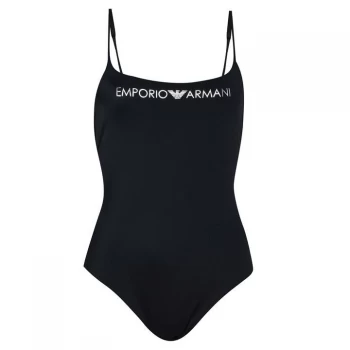 Image of Emporio Armani Logo Swim Suit Black Size L Women