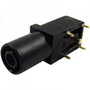 Image of Safety jack socket Socket right angle Pin diameter 4mm Black