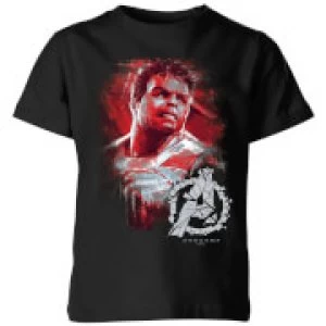 Image of Avengers Endgame Hulk Brushed Kids T-Shirt - Black - 7-8 Years