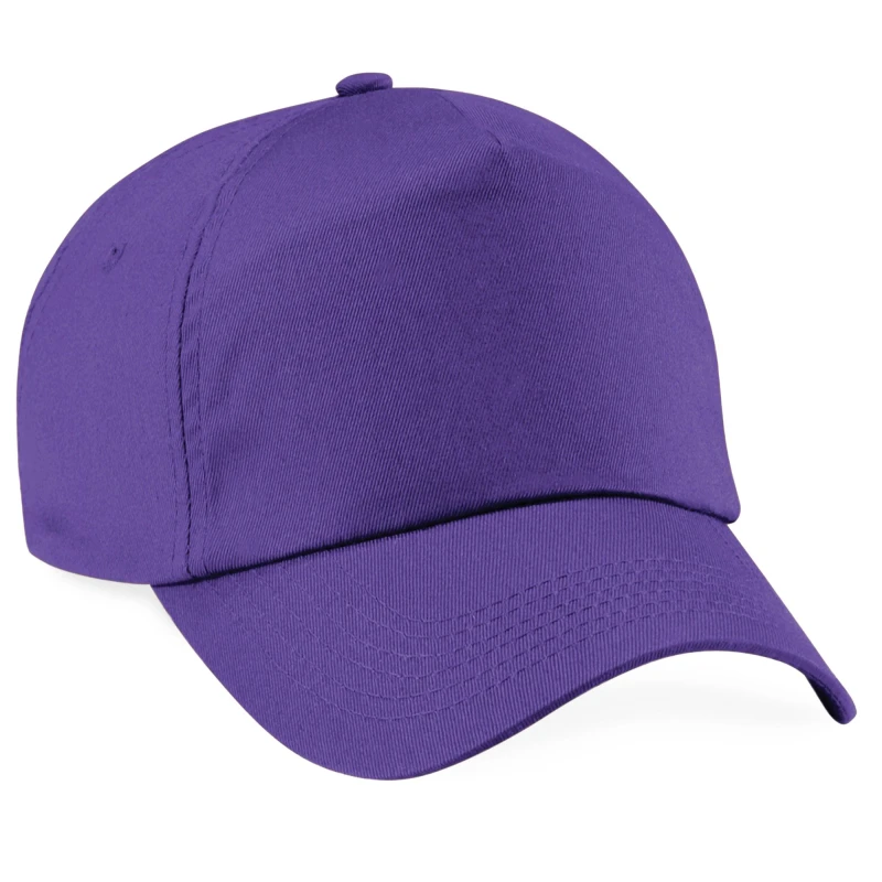 Image of Beechfield Beechfield Men Plain Original 5 Panel Baseball Cap in Purple Purple One Size Male 5057520179698