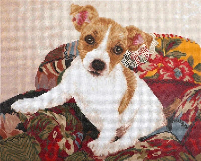 Image of Groves Of Thames Patchwork Pup - Diamond Painting Kit: Patchwork Pup - Diamond Dotz