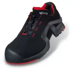 Image of Uvex 1 Unisex Black/Red Toe Capped Safety Trainers, EU 41