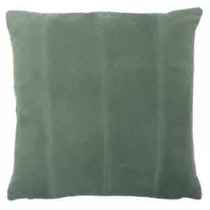 Image of Jagger Ribbed Corduroy Cushion Sage Green, Sage Green / 45 x 45cm / Polyester Filled
