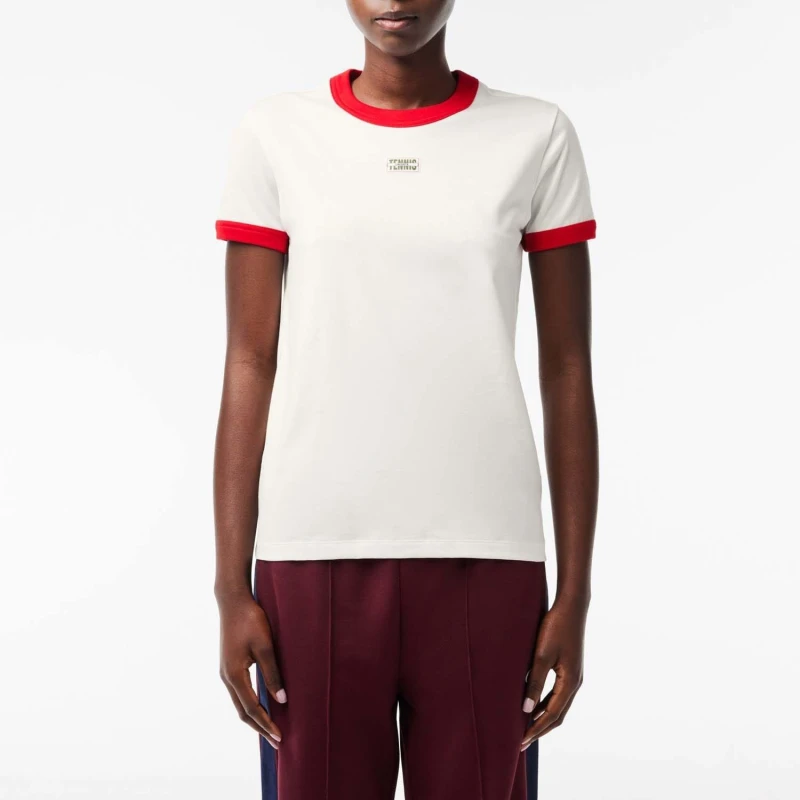 Image of Lacoste Slim Fit Cotton Tennis T-Shirt - Multi Multi 8