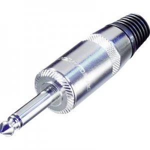 Image of 6.35mm audio jack Plug straight Number of pins 2 Mono Silver Rean AV 14 plugs