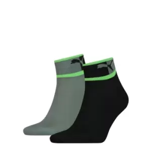 Image of Puma 2 Pack Sneaker Socks Mens - Black