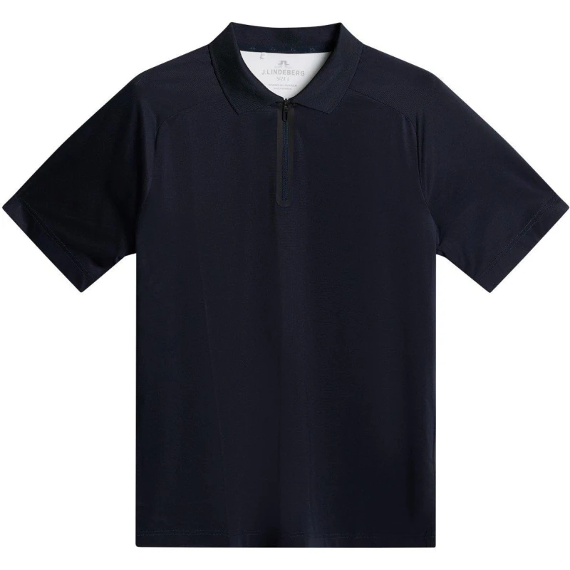 Image of J Lindeberg Golf Mens Short Sleeve Performance Polo Shirt Short Sleeve Performance Polos Small Blue 36105818350