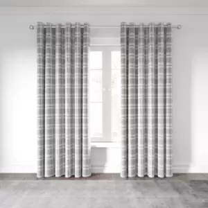 Image of Helena Springfield Harriet Lined Curtains 90" x 72", Blush/Grey