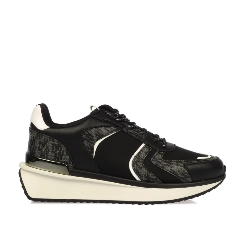 Image of DKNY Amity Lace Up Trainers Black-White female UK 4