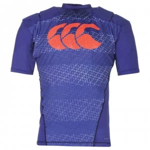 Image of Canterbury Vapodri Raze Mens Shoulder Pad Top - Blue/Red