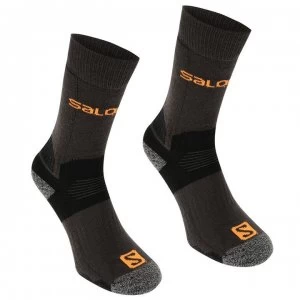Image of Salomon Midweight 2 Pack Mens Walking Socks - Black/Red