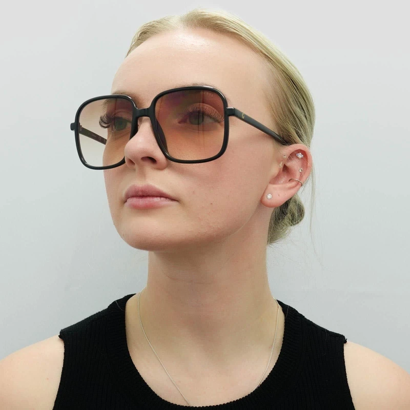 Image of Guess Square Black Brown Gradient GF6146 Black female