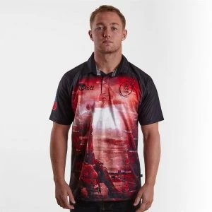 Image of Samurai British Army Rugby Replica Shirt Mens - Red/Black