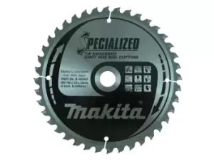 Image of Makita B-40593 190mm x 20mm x 40T Specialized Mitre Saw Blade