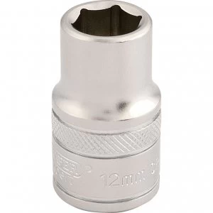 Image of Draper 1/2" Drive Satin Finish Hexagon Socket Metric 1/2" 12mm