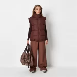 Image of Missguided Padded Gilet - Brown