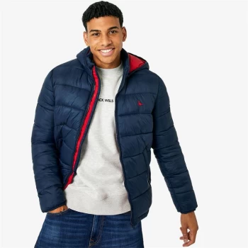Image of Jack Wills Eco Kershaw Hooded Puffer Jacket - Navy
