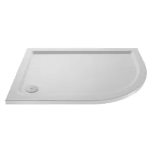 Image of Hudson Reed Slip Resistant Offset Quadrant Shower Tray Right Hand 900 x 760mm - White