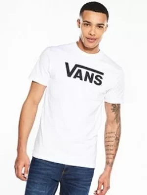 Image of Vans Classic Logo T-Shirt, White/Black Size XL Men