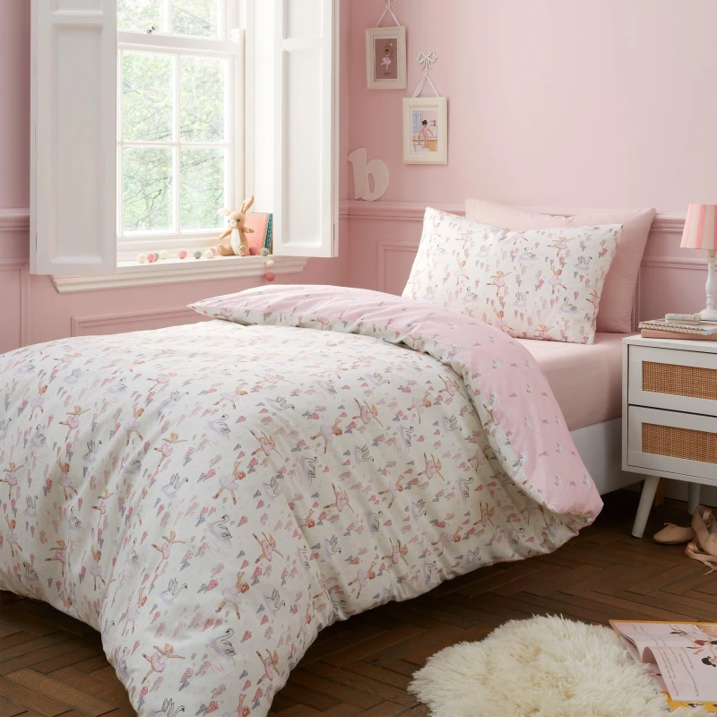 Image of Belle and Boo Ballerina Childrens Bedding Junior Pink