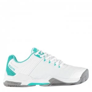 Image of Slazenger Icon Womens Tennis Shoes - White/Teal