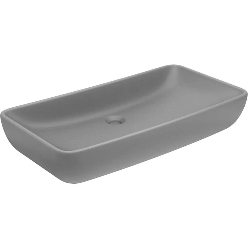 Image of VIDAXL Luxury Basin Rectangular Matt Light Grey 71x38cm Ceramic vidaXL 8720286036655