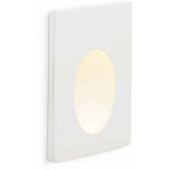 Image of Faro Plas-1 - LED 1 Light Indoor Recessed Wall Light White Plaster