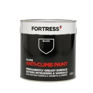 Image of Fortress Black Gloss Anti Climb Paint 2.5L
