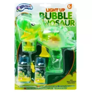 Image of Dino Light Up Bubble Gun - Childrens Toys & Birthday Present Ideas Bubbles - New & In Stock at PoundToy