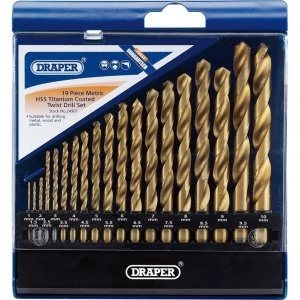 Image of Draper 19 Piece HSS Titanium Drill Bit Set