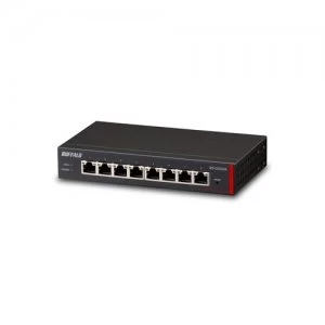 Image of Buffalo BS-GS2008 network switch L2 Gigabit Ethernet (10/100/1000) Black