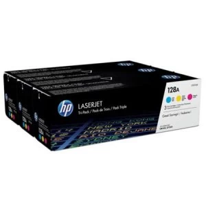 Image of HP 128A Tri Colour Laser Toner Ink Cartridge