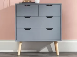 Image of GFW Nyborg Dark Grey 22 Drawer Chest of Drawers Flat Packed