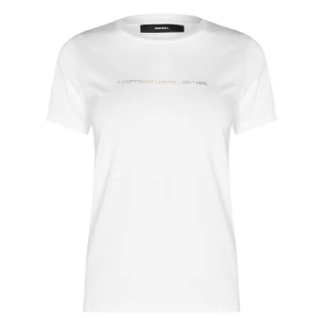 Image of Diesel Small Logo T Shirt - White