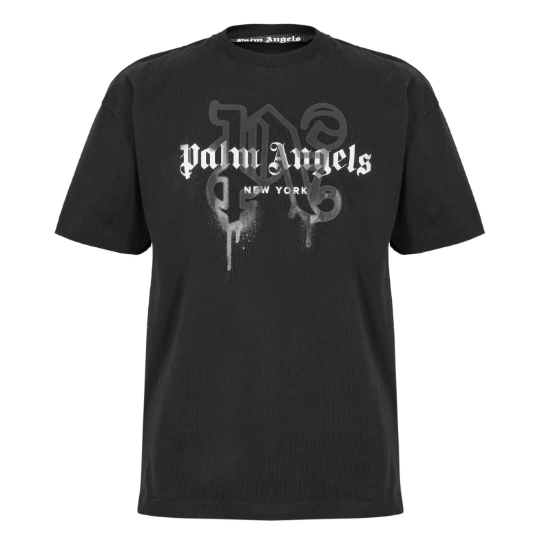 Image of Palm Angels Mens Ny Mono T-Shirt Black male XS