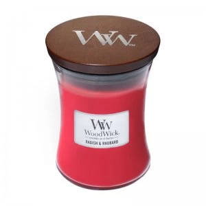 Image of WoodWick Radish & Rhubarb Medium Jar Candle 275g