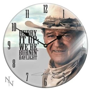 Image of John Wayne Glass Clock
