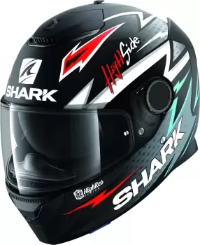 Image of Shark Spartan Adrian Parassol Mat Helmet, black-red-silver Size M black-red-silver, Size M